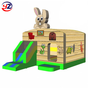 <span class=keywords><strong>Happy</strong></span> <span class=keywords><strong>hop</strong></span> animal theme inflatable combos rabbit inflatable castle jumping - Product Image 1