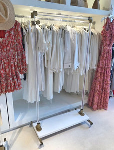 Tùy chỉnh rõ ràng lucite Rod và vàng cán giá Acrylic quần áo giá - Product Image 5