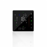 Termostato Inteligente WiFi Tuya con Pantalla Táctil LCD de Vidrio, Control Remoto por Aplicación, Temporizador y Control por Voz para Calefacción Central y Piso Radiante en el Hogar