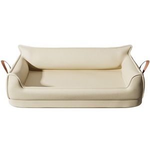 Coussin pour animaux de compagnie en mousse à mémoire de forme, rectangle, imperméable, en cuir amovible, pour chiens de taille moyenne et grande, toutes saisons - Product Image 2