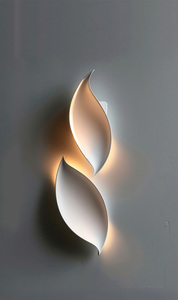 Lampe murale LED moderne en acier imprimée en 3D, forme spirale en métal bleu, design personnalisable, usage résidentiel, étanche, à intensité variable - Product Image 5