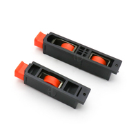 Roulettes doubles en nylon modernes à faible bruit, capacité de charge 40-45 kg, pour portes et fenêtres coulissantes de salle de bain et de cuisine