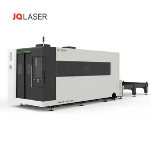 Mesin pemotong Laser serat tertutup, mesin pemotong Laser lembaran baja tahan karat 6 kw 3000x1500mm