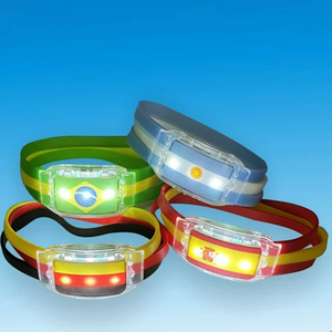 2025 personnalisé LED Bracelet Pays Drapeau Personnalisation Réglable Silicone Clignotant LED Bracelets - Product Image 5
