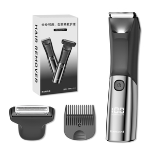 2 in 1 Electric <b>Ball</b> Hair <b>Trimmer</b> for Men Waterproof Wet Dry Pubic Body Ceramic Blade Razor LED Display USB-C Charging Shaver - Product Image 1