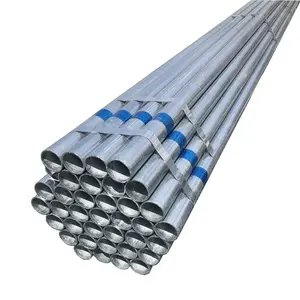 Material de construcción en 10255 90mm 1 ''tubo de acero estirado en frío galvanizado 15 calibre con 20 pies