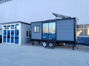 Dễ Dàng Di Chuyển Đúc Sẵn Modular Di Động Di Động Container Nhà Nhỏ Nhà Với Bánh Xe - Product Image 4