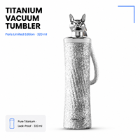 Tasse Thermique en Titane Pur, Gobelet Portable en Titane avec Paille, Tasse à Eau Premium pour Voiture, Coffrets Cadeaux Maison et Cuisine, Produits d'Usage Quotidien
