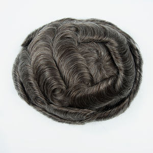 Sistema de Reemplazo de Alta Calidad para Pelucas con Base de PU y Piel, Toupee para Hombres, Cabello Humano Real - Product Image 4