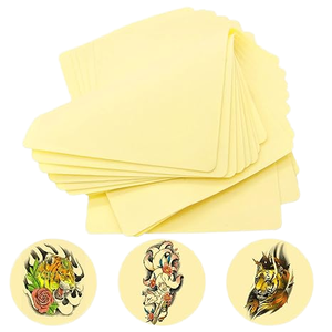 Piel de Silicona Desechable de Gran Tamaño para Práctica de Tatuajes, Hojas Amarillas Impermeables para Entrenamiento de PMU - Product Image 1