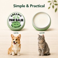 Baume pour pattes de chien biologique pour chiens et chats, crème pour pattes naturelle sans parfum, sans danger pour la léchage, pour protéger et réparer les pattes endommagées, pot en métal de 60 g