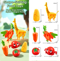 Jouet Robot Figurine Déformable Fruits Légumes Carotte Maïs Tomate Perroquet Girafe Crabe