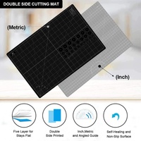 Tapis de découpe A5 antidérapant en PVC 9"x12" à 3 couches auto-réparant pour la couture