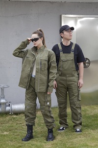 Salopette <span class=keywords><strong>Pantalon</strong></span> Vert militaire pour les travailleurs <span class=keywords><strong>de</strong></span> la construction - Product Image 3