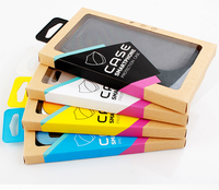 Scatole Personalizzate Ecologiche in Carta Kraft Riciclata con Gancio in Plastica, Confezione per Custodie di Telefoni Cellulari, Finestra con Laminazione Opaca, Stampa Offset 4 Colori