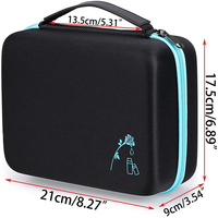 Étui rigide en EVA à motif pierre ouverte, avec insert en mousse, pour 30 flacons d'huile essentielle de fuchsia