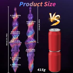 Lebensechte <span class=keywords><strong>Double</strong></span> <span class=keywords><strong>Dong</strong></span> Sexspielzeug für Erwachsene Frauen Männer Lesben Realistische G-Punkt-Stimulation 2 Kopf Dildo Big Penis <span class=keywords><strong>Double</strong></span> Side Soft - Product Image 3