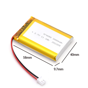 Chất lượng cao tùy chỉnh bán buôn <span class=keywords><strong>lithium</strong></span> polymer pin di động 3.7 V 3.8V 3.7 V <span class=keywords><strong>7.4V</strong></span> 104358 974058 3000mAh LiPo Li Ion pin - Product Image 2