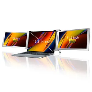 Draagbare Drievoudige Monitor Full Hd 11.6 Inch Drievoudige Scherm Voor Laptop Van Oem Fabrikant