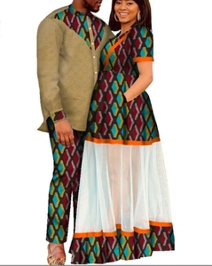 High Quality Pure Cotton Wax Dyed African Ethnic Print Couple Suit <strong>for</strong> <strong>Men</strong>+women's Dress Long <strong>Skirt</strong> - Product Image 3