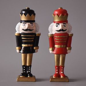 Modern Painted <b>Nutcracker</b> Soldier Mini Resin Crafts Creative Desktop Ornament for Children Perfect <b>Christmas</b> <b>Decorations</b> - Product Image 1
