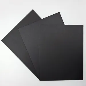 800g ~ 1500g pâte de bois vierge épaisse carte de papier noir panneau noir pour boîte-cadeau