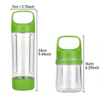 500Ml + 350Ml Draagbare Blender Machine Draagbare Usb Opladen Mixer Juicer Squeezer Oplaadbare 500Ml Blender
