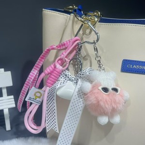 Porte-clés en peluche, pendentif animal de dessin animé, breloque de sac tissée à la main, porte-clés de voiture en cuir artificiel, style 3D, 4 styles, 1 style, 5 styles - Product Image 4