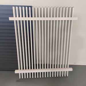 Barrière et porte soudées par latte verticale en aluminium en métal noir de jardin de décoration de poudre enduite - Product Image 2