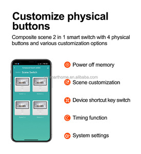 Interruptor Mecánico de <span class=keywords><strong>3</strong></span> Canales, Interruptor de Pared Inteligente Zigbee con Aplicación <span class=keywords><strong>Smart</strong></span> Life y Control por Voz Alexa de Google para Hotel - Product Image 4