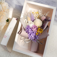 Les plus populaires Mini Eternal Forever Conservé Roses Fleurs Séchées Bouquet Décor