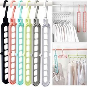Space Saving Hanger Closet 9 Slots Magic Multifunctional Sturdy Hangers Organizer for Heavy Clothes Shirts Pants Dresses Coats - Product Image 6