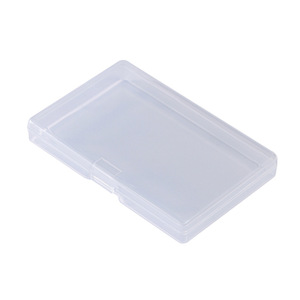 Boîte de rangement rectangulaire transparente en plastique 9,5x6,3x1,4cm avec couvercle rabattable, organiseur de bureau pour cartes de visite, matériel de pêche, pièces détachées - Product Image 5