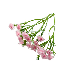 Fleurs artificielles de gypsophile 9 cm en caoutchouc souple, matériau artisanal pour décorations de mariage, épingles à cheveux, bouquets - Product Image 5