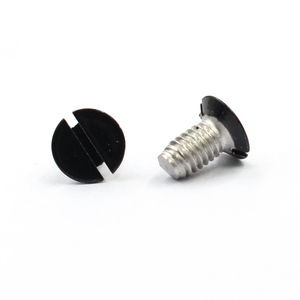 Tornillos pintados de color decorativos personalizados de fábrica Cabeza ranurada pintada en negro avellanado plano M1.3 M1.4 M1.6 M2 Micro tornillo - Product Image 1