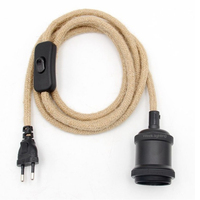 Youpin UK — cordon d'alimentation avec interrupteur ligne E27, douille de lampe fileté, support d'ampoule, anneau d'ombrage de lampe