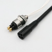 Conector Submarino Circular Compatible con Subconn, 10A de Corriente, 2-4 Pines, Soporta una Tensión de 70 MPa