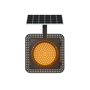 Feux de signalisation LED clignotants alimentés par <span class=keywords><strong>batterie</strong></span> solaire jaune de haute qualité de 200mm - Product Image 3