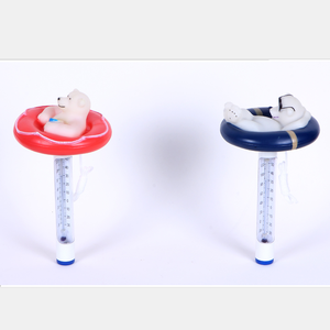 Indicador de temperatura flotante para piscina de oso rojo y azul, indicador de temperatura flotante de agua - Product Image 1