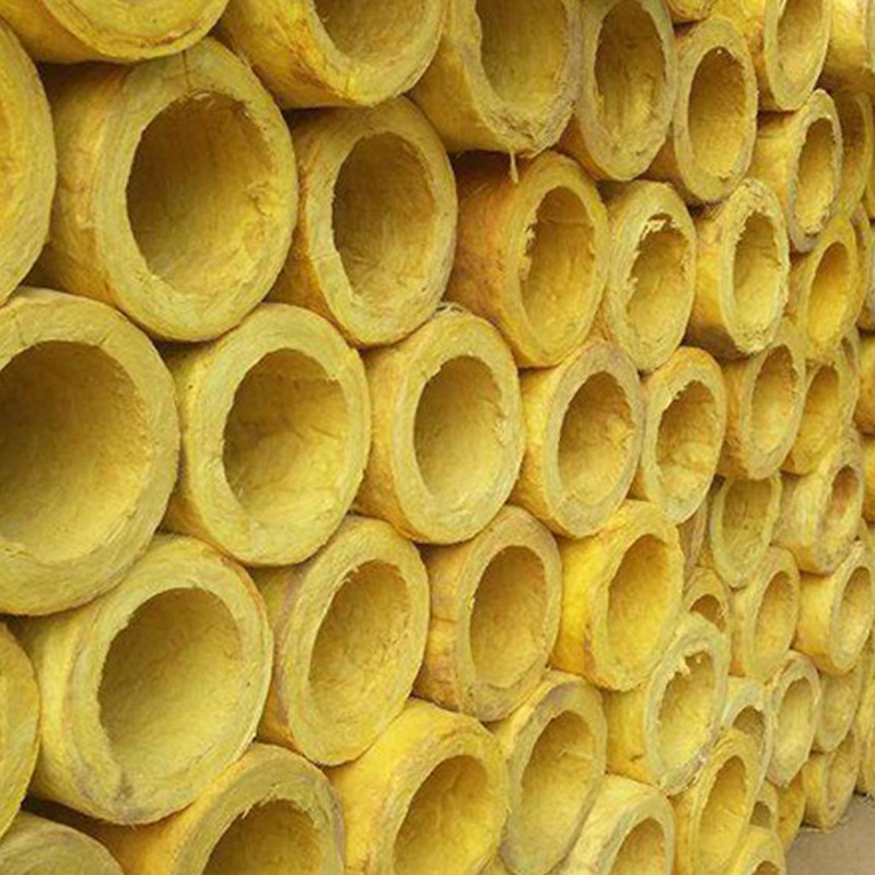 Steam Pipeline Heat Insulation Tube Glass Wool For Cold And Hot Water Equipment