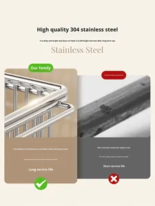 Second-hand Standing Type Double Tier Stainless Steel Multi-function Layered <strong>Storage</strong> Rack for Snack and Cup <strong>Storage</strong> - Product Image 4