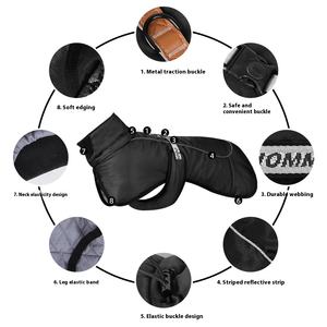 Automne hiver vêtements pour animaux de compagnie transfrontalier grand chien manteau rembourré en coton réfléchissant chaud coupe-vent imperméable <span class=keywords><strong>Dubin</strong></span> Pet Stock hiver - Product Image 4