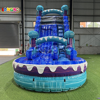 Glissière d'eau gonflable de nouvelle conception château gonflable d'amusement extérieur de glissière de piscine de PVC de 0.55mm pour la location de partie