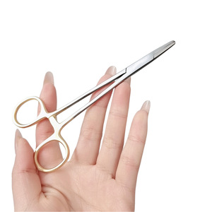 Porte-aiguille chirurgical essentiel de 14 cm à manche doré, en acier inoxydable, instrument dentaire et chirurgical, pince - Product Image 3