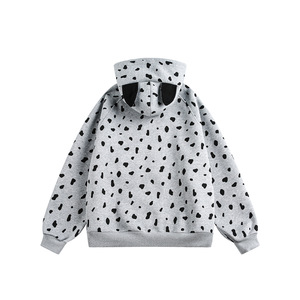 Nouvelle collection Printemps 2026 : <span class=keywords><strong>Cardigan</strong></span> à capuche oversize pour homme, design créatif, motif Dalmatien, style streetwear - Product Image 3