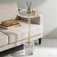 Table basse moderne en acrylique 100% neuve avec design portable pour le salon et la décoration de la maison