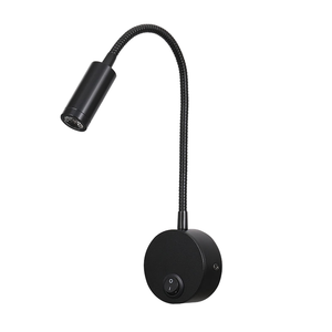 Moderna Lampada da Lettura a <span class=keywords><strong>LED</strong></span> da Parete in Alluminio con Porta USB da 3W, Dimmerabile, Controllo a Interruttore, per Camera da Letto, Nera, Garanzia di 5 Anni, Certificata CE - Product Image 4