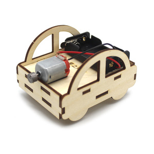 Kit de coche científico de madera para niños, juguete educativo para experimentos de física, control manual con motor alimentado por batería, de 4 a 6 años - Product Image 2