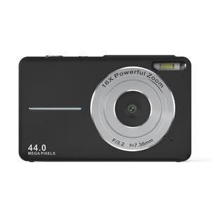 กล้องดิจิตอลแบบพกพา สีดำบางเฉียบ โฟกัสคงที่ เซ็นเซอร์ CMOS 44MP วิดีโอ FHD 1080P ซูมดิจิตอล 16 เท่า หน้าจอ LCD 2.4 นิ้ว ป้องกันการสั่นไหว - Product Image 4