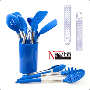 <b>Silicone</b> Cooking Spoon And Spatula Set 14 Pieces Heat Resistant Non Stick Kitchen <b>Tools</b> For Cooking And Baking - Product Image 4